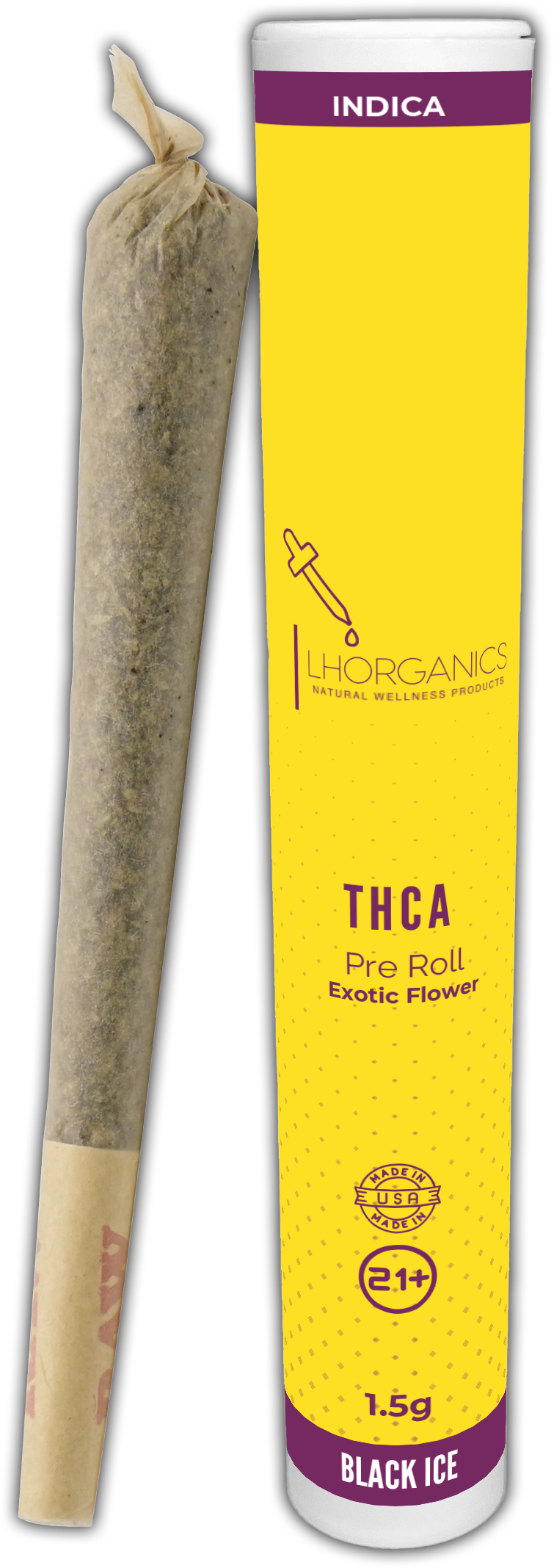 Single-THCA Pre-Roll 1.5g -Black Ice-Indica SINGLE